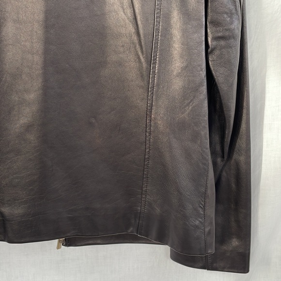 NWOT Cole Haan Leather Moto Jacket Size - Picture 13 of 13